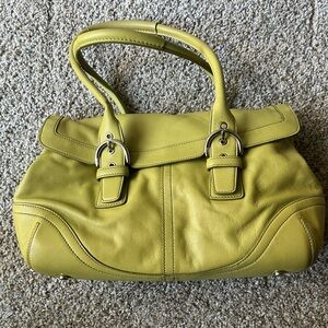 Vintage Green SoHo Coach Satchel Handbag